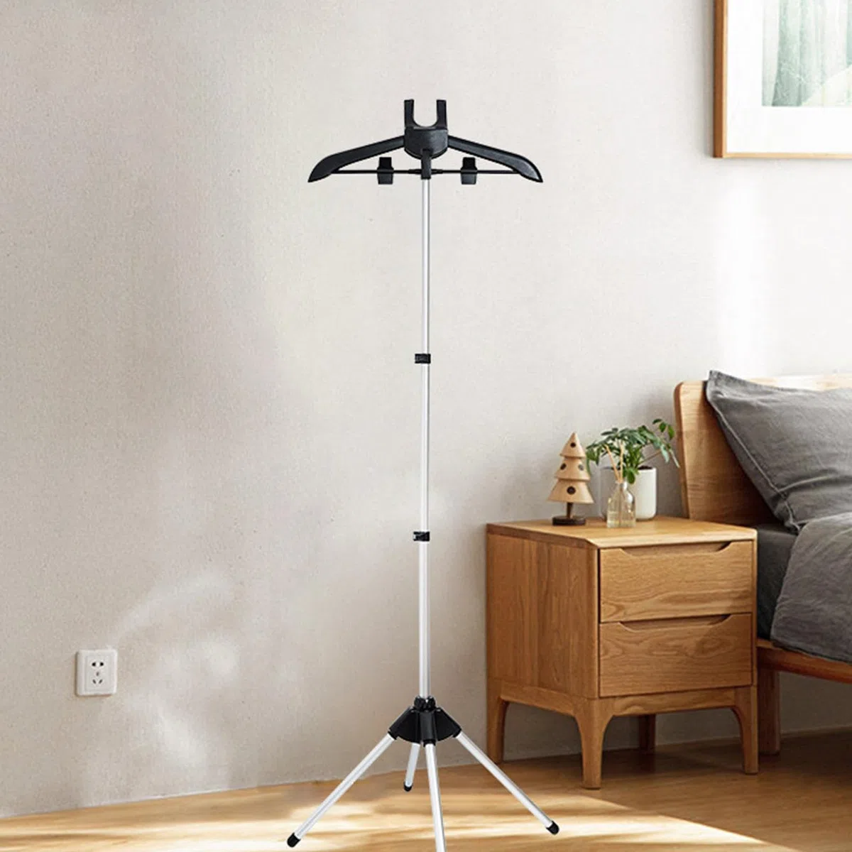 Perchas para Plancha de Vapor, Soporte de Planchado Vertical Telescópico con Guantes de Planchar, Soporte de Mano para Vaporizador de Ropa, Perchas para Planchar Vertical, Soporte de Vapor para Ropa