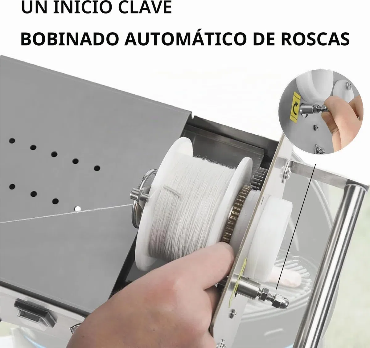 Atadora Eléctrica para Embutidos 200W - MáQuina EléCtrica Para Atar Salchichas, Automática con Pedal | Acero Inoxidable 304 Atadora De Salchichas | Todo Tipo Salchichas (0-50mm) | Comercial Hogar