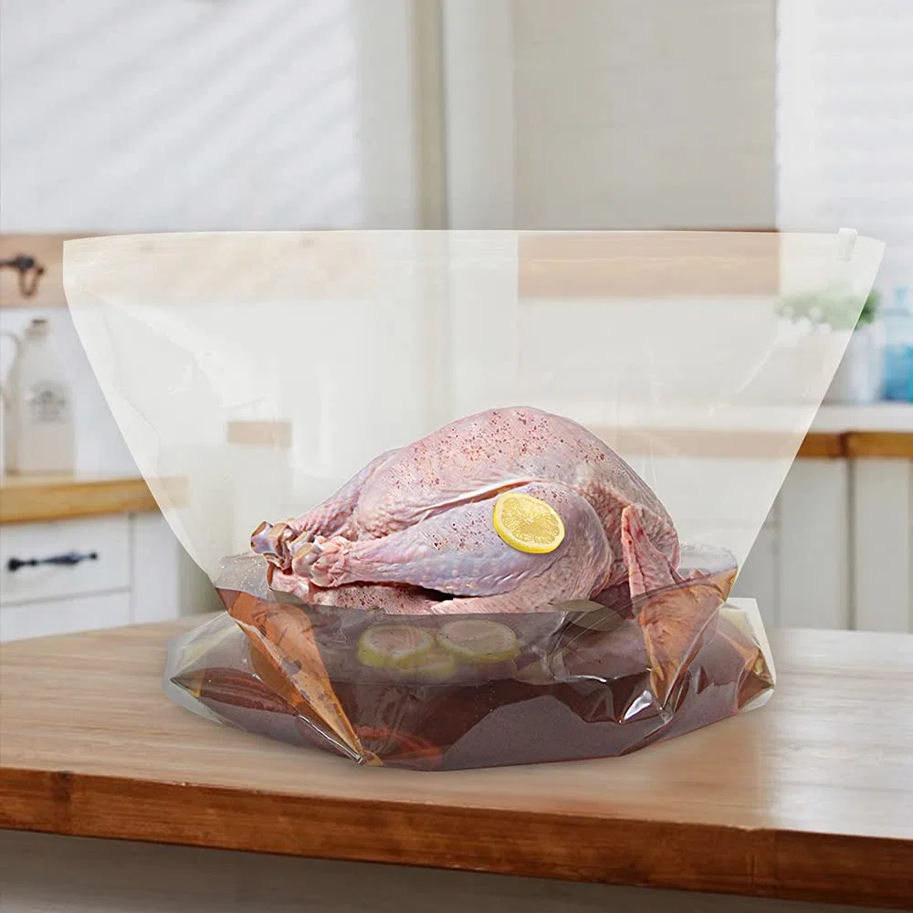 Bolsa de salmuera de pavo de ECOOPTS de 3 unidades,Bolsa extra grande de salmuera de 26x22 pulgadas,Bolsas de salmuera con cierre doble,Sin BPA