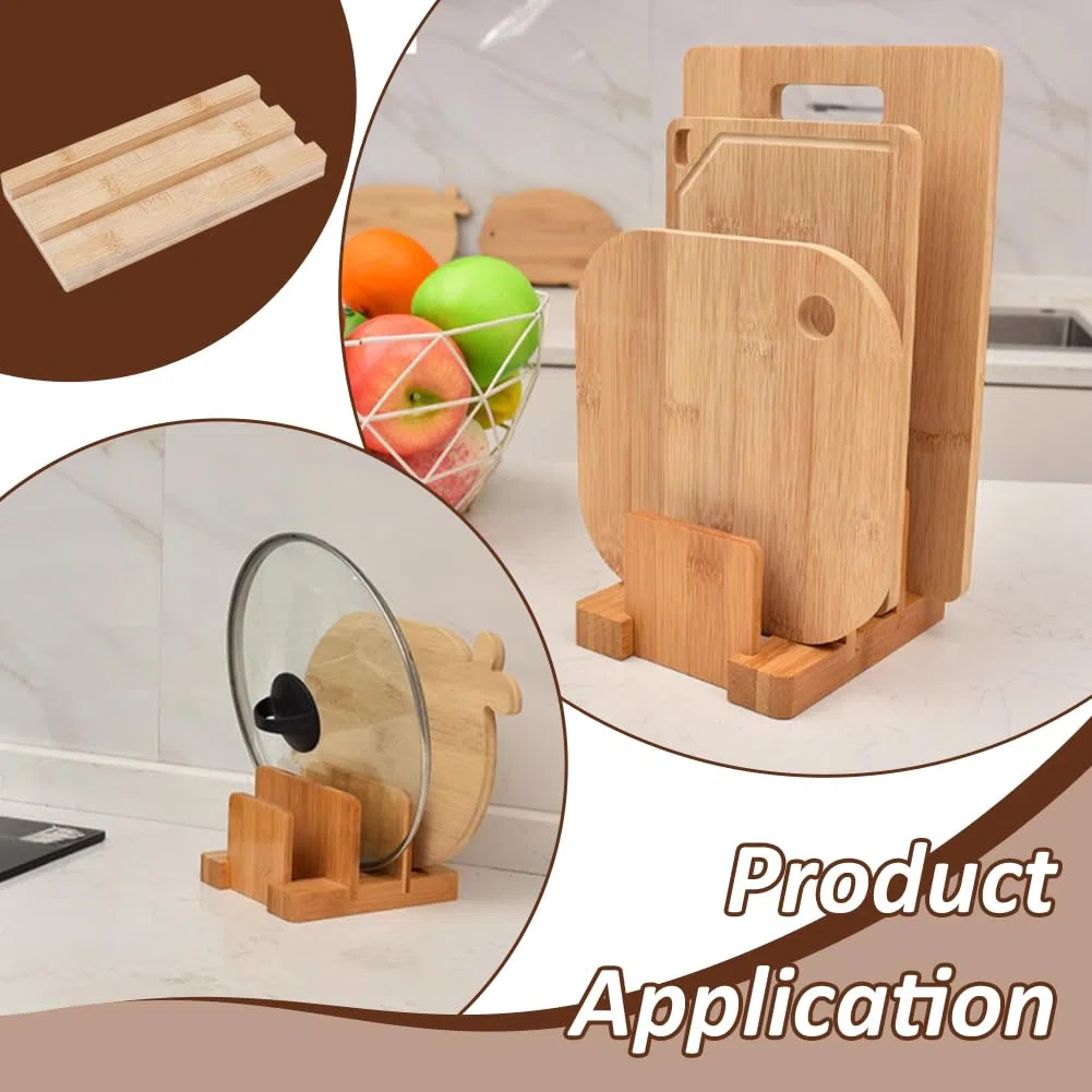 BENECREAT Soporte para tabla de cortar de bambú, estante organizador de armario de cocina, tabla de cortar, soporte de almacenamiento, 20 x 10 x 2 cm