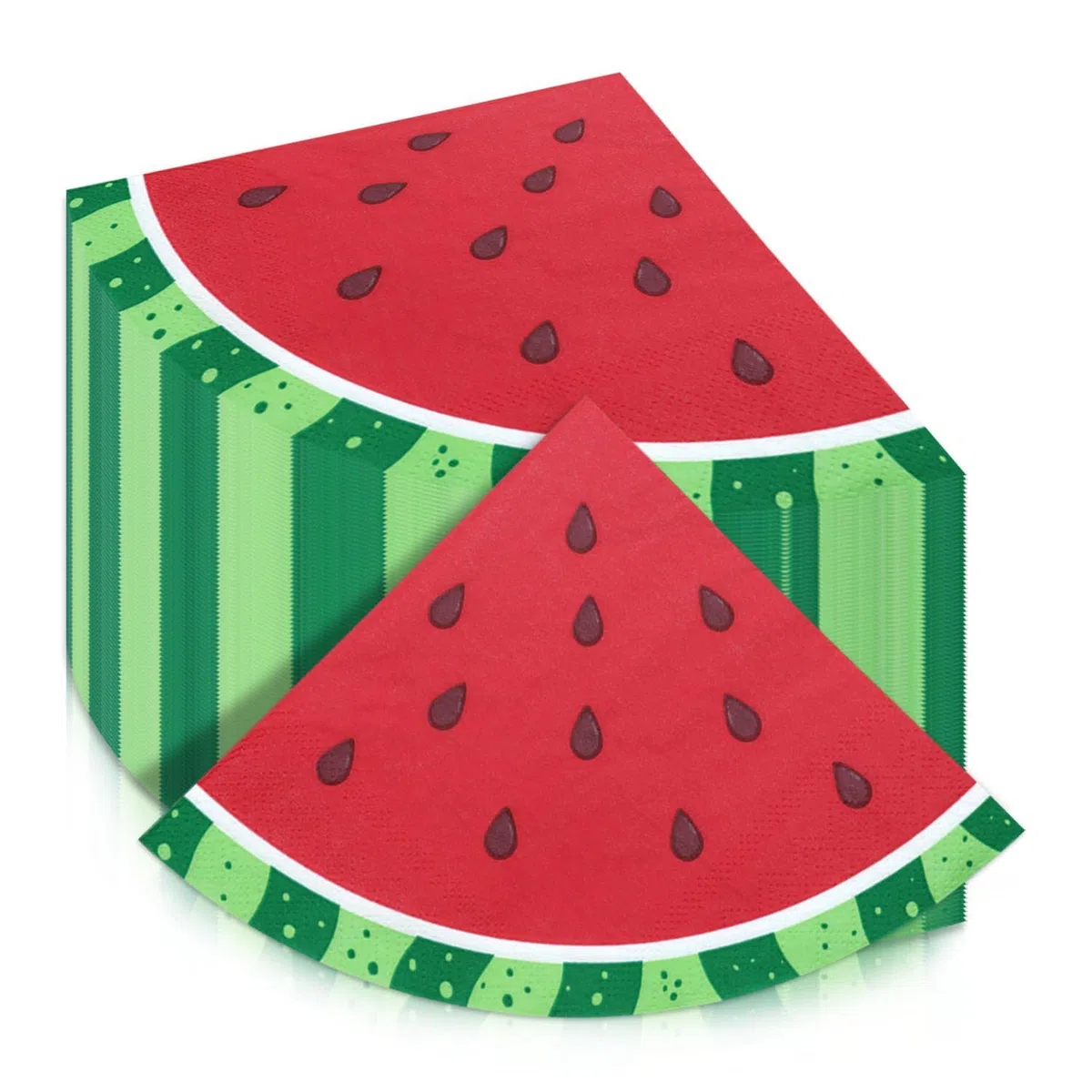 100 servilletas de sandía, servilletas desechables de sandía, servilletas de picnic para niños, baby shower, verano, frutas tropicales, suministros de fiesta, 13 x 13 pulgadas