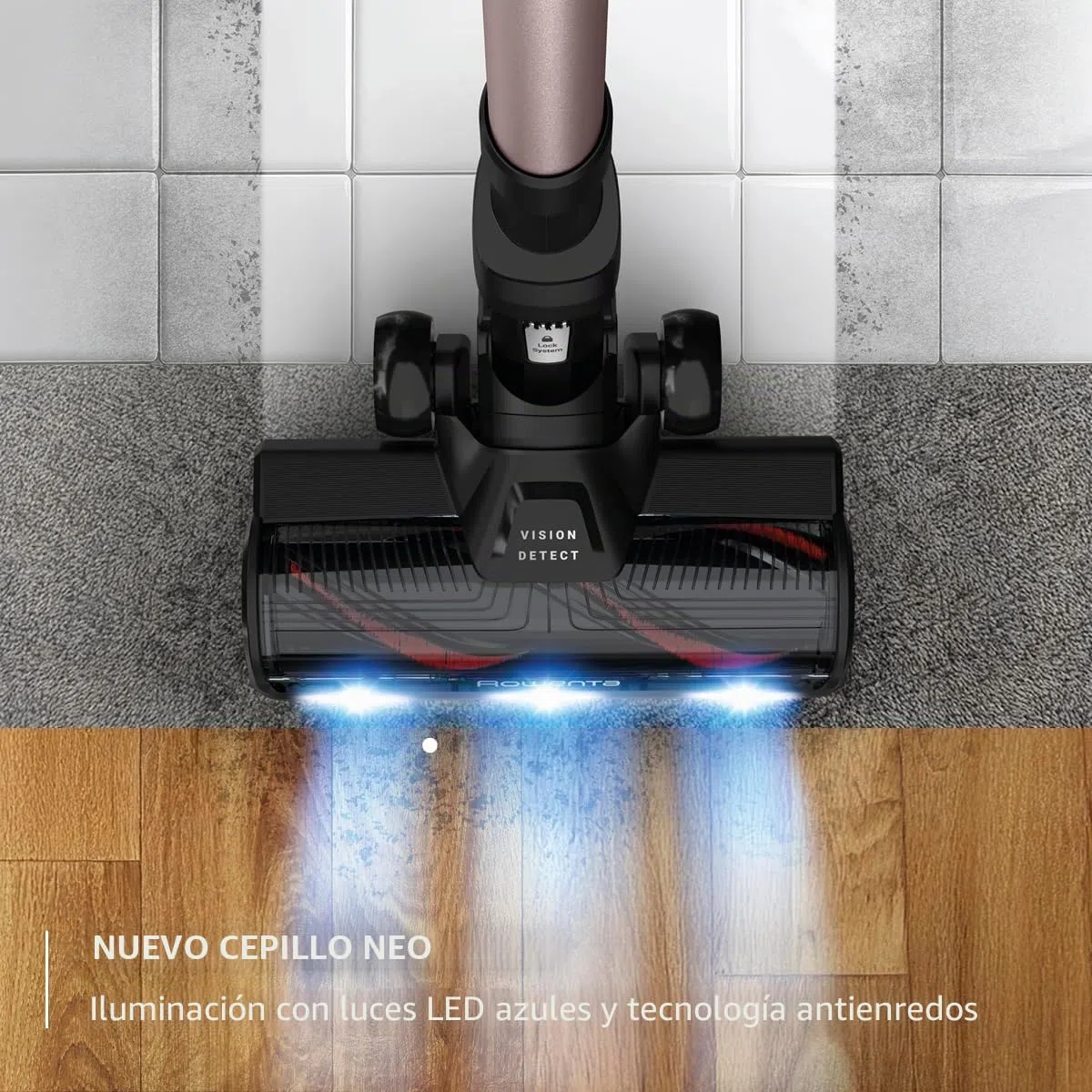 Rowenta RH9CD9E0 X-Force Flex 16.60 Animal Aqua, Aspiradora inalámbrica, Negro/Cobre