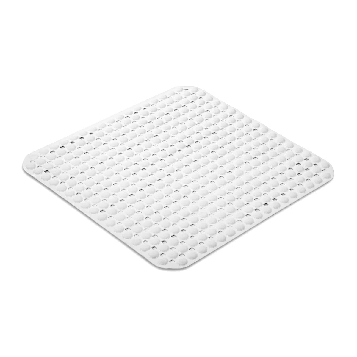 TATAY Alfombra Bañera Antideslizante | 50% Material Reciclado | Ventosas de Alta Sujeción y Sensación Placentera Durabilidad | Tacto Suave y Cómodo | 54 x 54 cm - Blanco