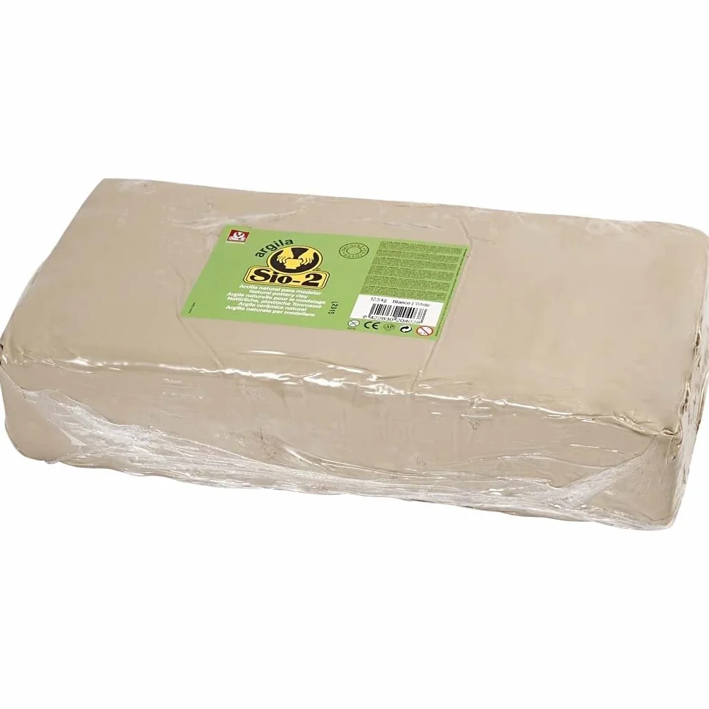 Arcilla blanca para modelar esculpir y alfarería, 12,5 kg