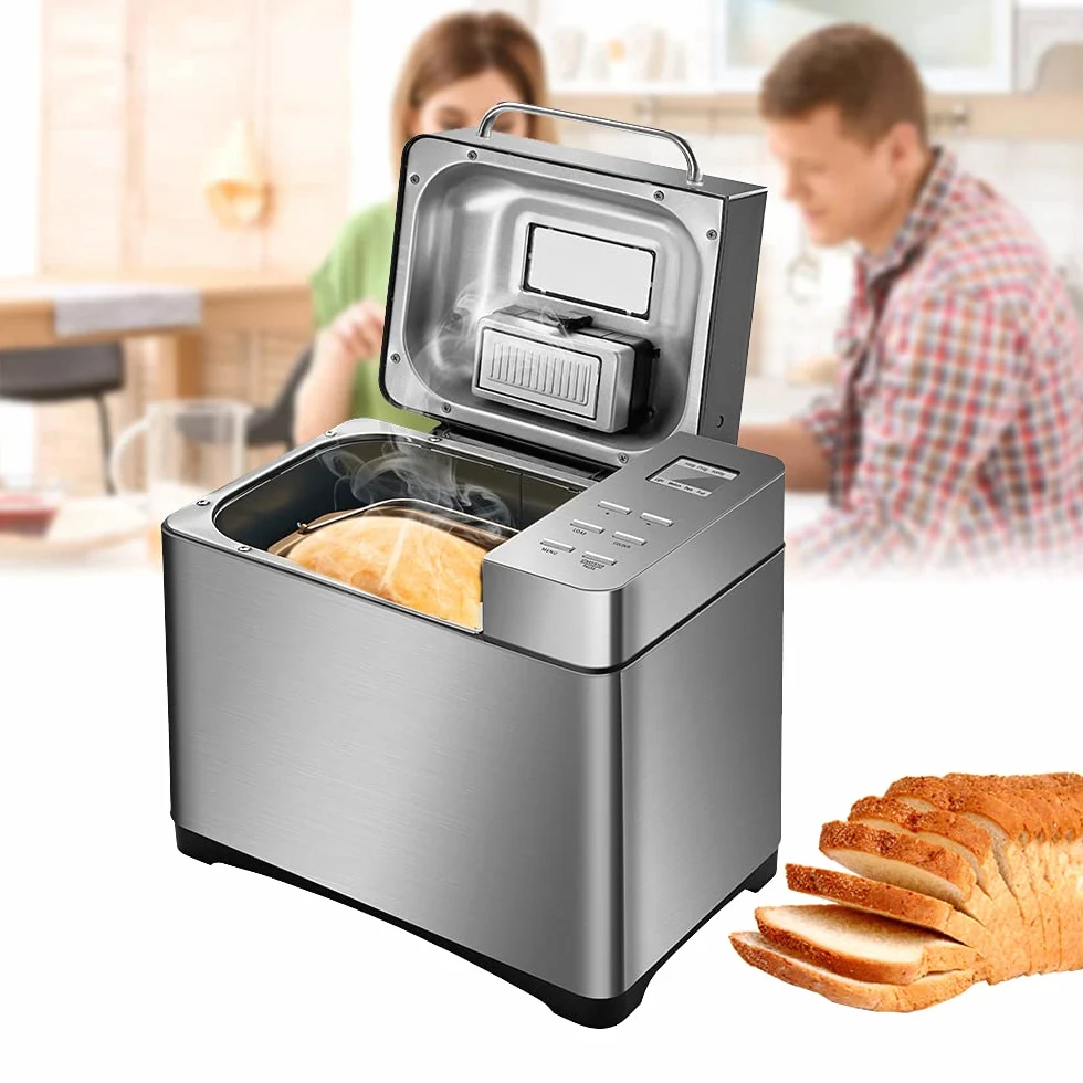 Panificadora de 1000 g, 19 programas, para panadería, 650 W, para la cocina en casa, caravana, camping, fiestas, restaurante
