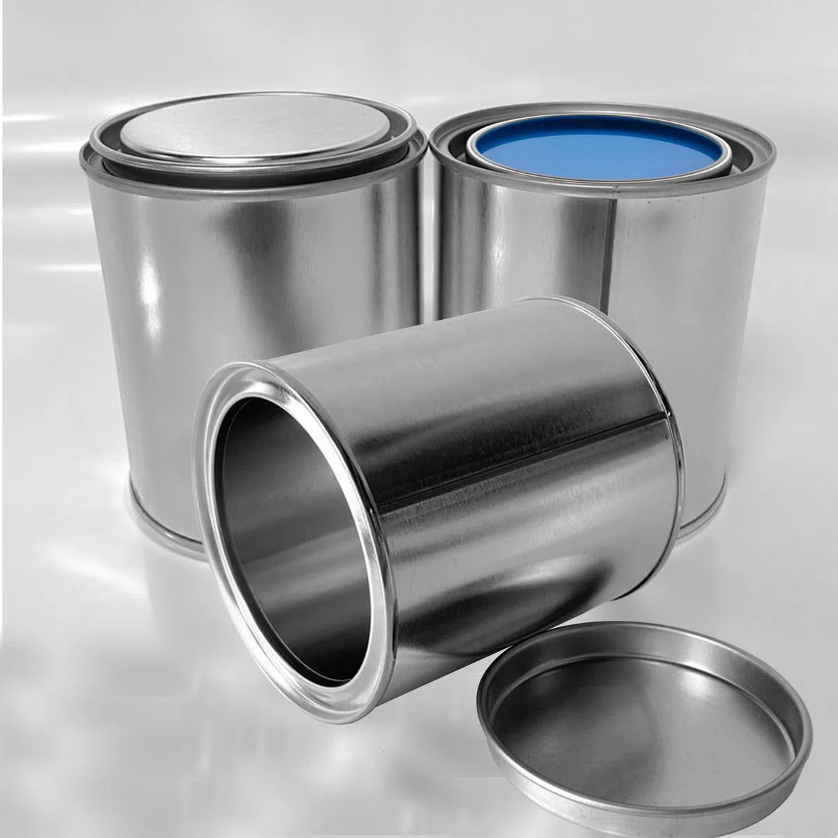 6 piezas Botes de metal vacíos con Tapa 1000 ml Botes de pintura de tinta Cubos de pintura multiusos para proyectos de manualidades