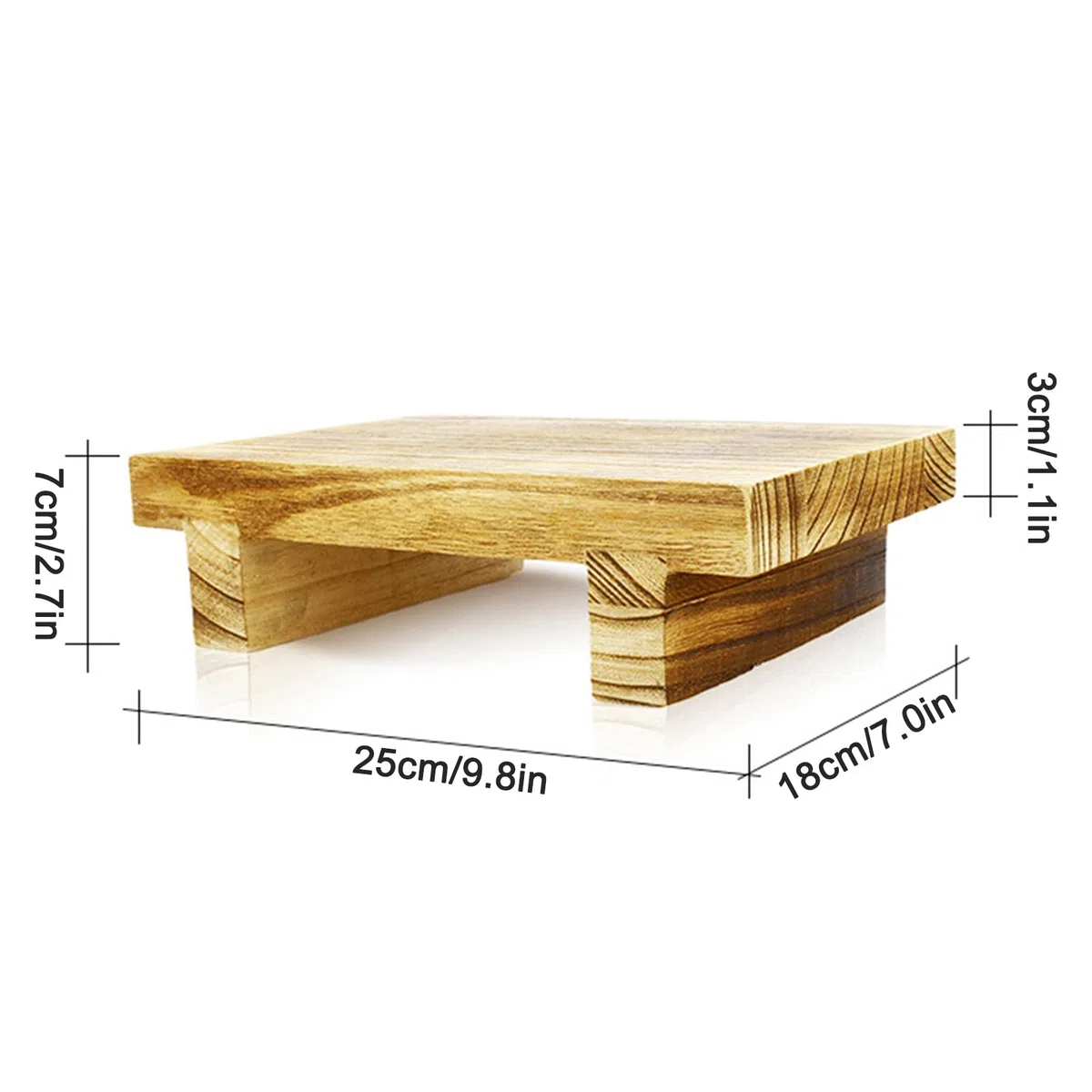 MINGZHE Taburete de Madera con Escalón, Antideslizante y Resistente para Cama, Taburete de un Solo Escalón (#1)