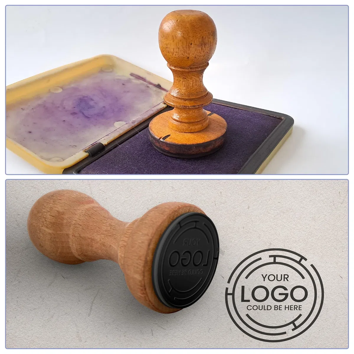 PATIKIL Mango de Madera para Sellos de 45 mm Pack de 5 Pomos de Madera para Sellos Tiradores de Cajón para Crear Sellos Manualidades Scrapbooking Marrón