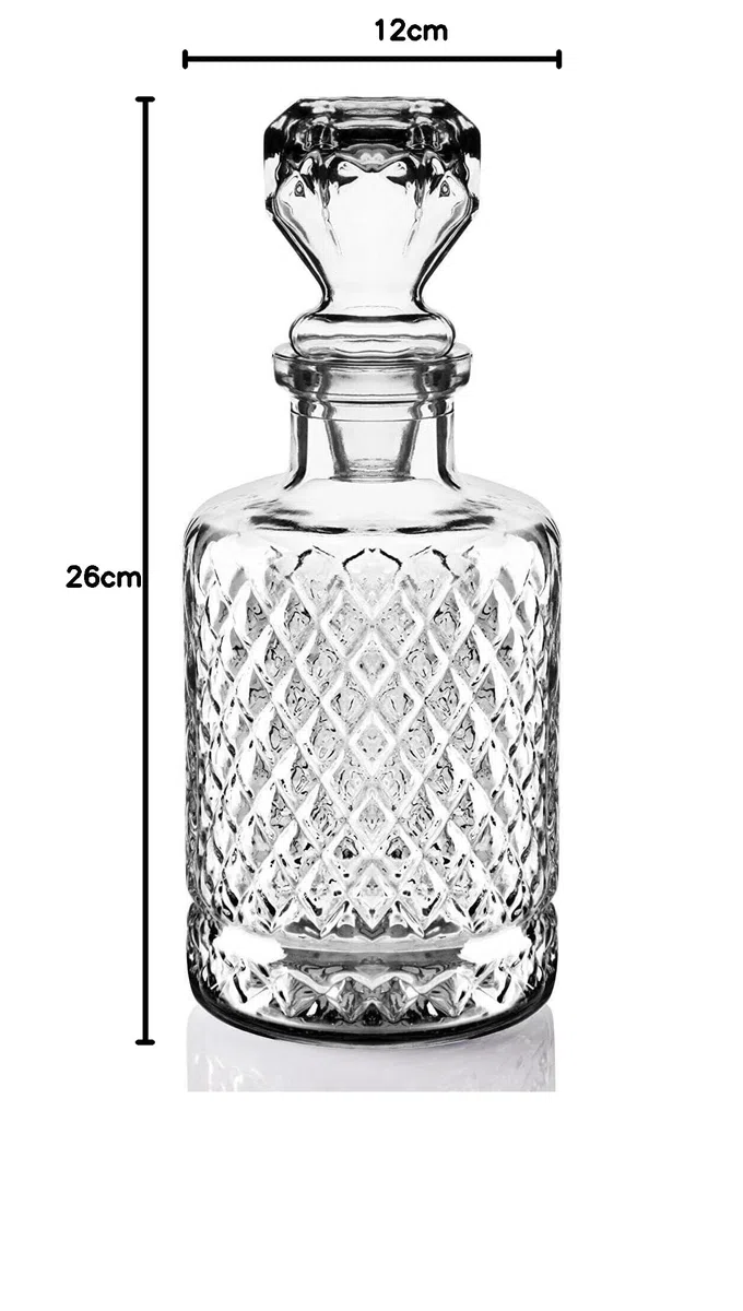 Jarra de cristal con tapa de cristal, servicio de whisky hecho a mano, jarra, botella de licor, barra de bebidas, jarra de cristal, decoración del hogar, jarra de agua, serie especial Timeless (1250