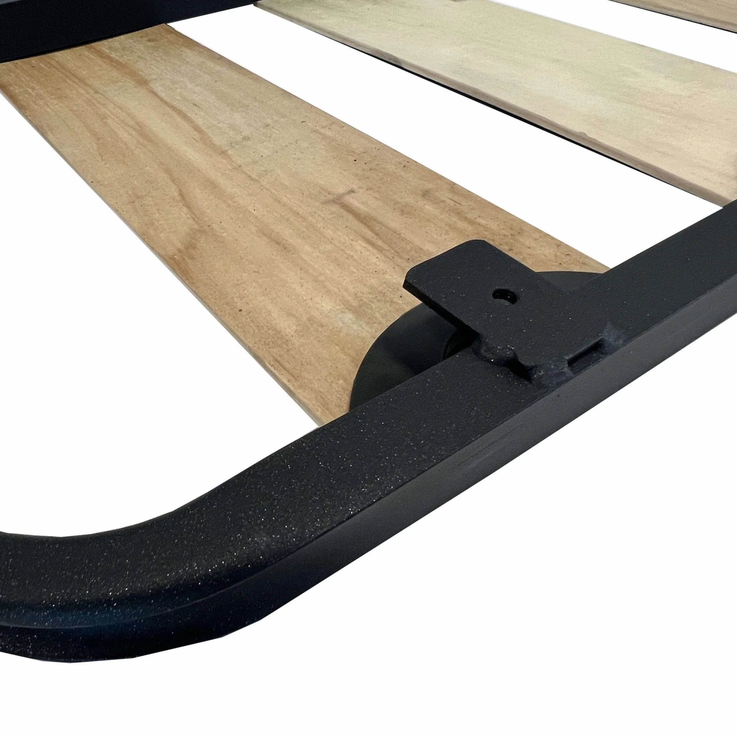 Miroytengo Somier 90x200 cm multiláminas con Reguladores Lumbares, Firmeza Adaptable, Tubo 40x30 mm y Laminas de Haya Natural (Sin Patas)