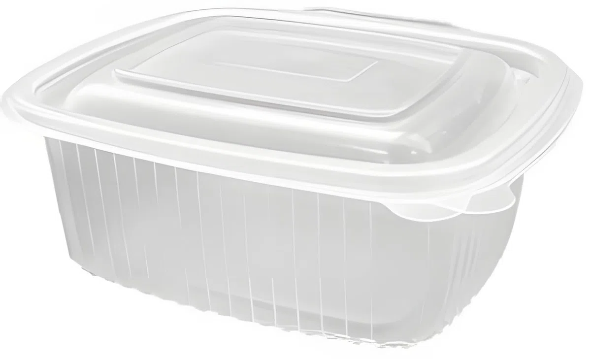 Pack 100 Envases 500ml Reutilizables con Tapa Bisagra | Pack de 50-100 | Plástico Transparente PP | Apto Microondas y Reciclable | Contenedor Ovalado para Alimentos