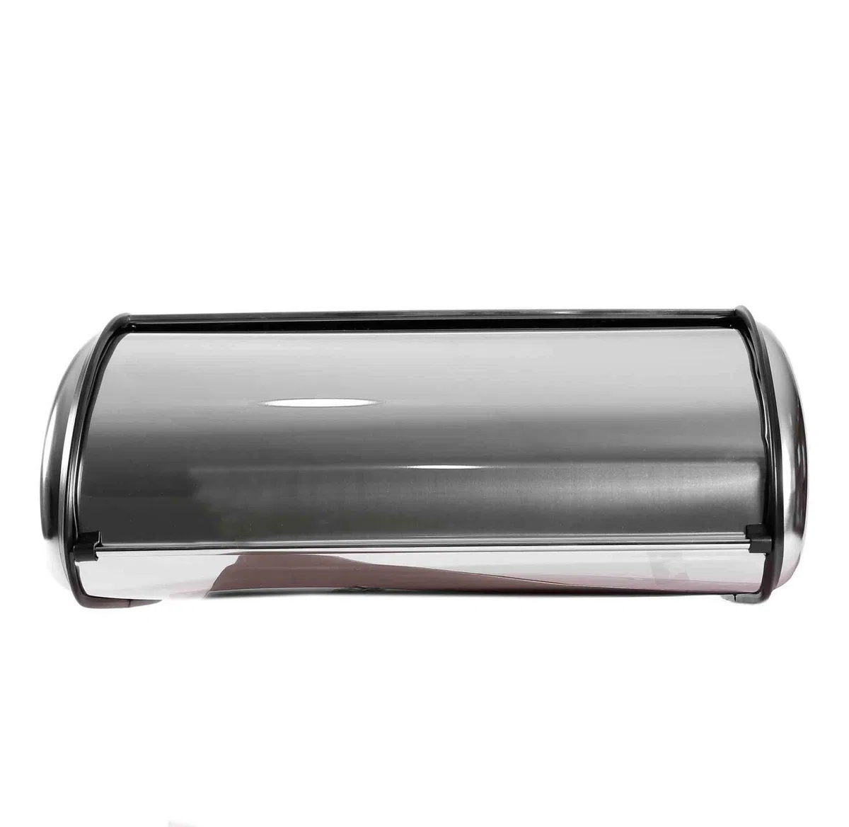 The Secret Home - Panera de Sobremesa con Puerta Corredera - Alto: 18 cm x Largo: 43 cm x Profundo: 27 cm - Panera en Acero para Encimera - Recipiente Apto para Guardar Pan, Bollos, Bizcochos