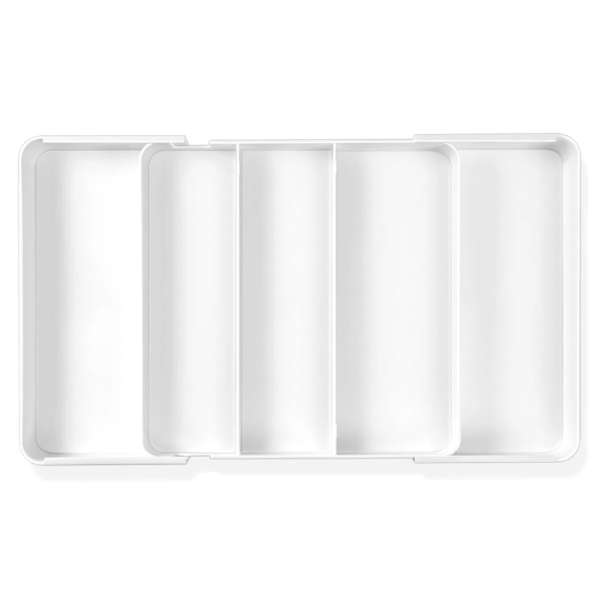 2 Piezas Cuberteros para Cajon Cocina, Ajustable Organizador Cubiertos para Cajon, Expandible Organizador Cajones Cocina, Profundidad 27 cm, Ampliable a 45,5 cm, para Cubiertos