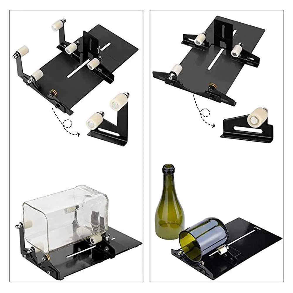Herramienta de corte de botellas de hierro inoxidable, cortador de botellas de vidrio mejorado, resistente al agua para cortar