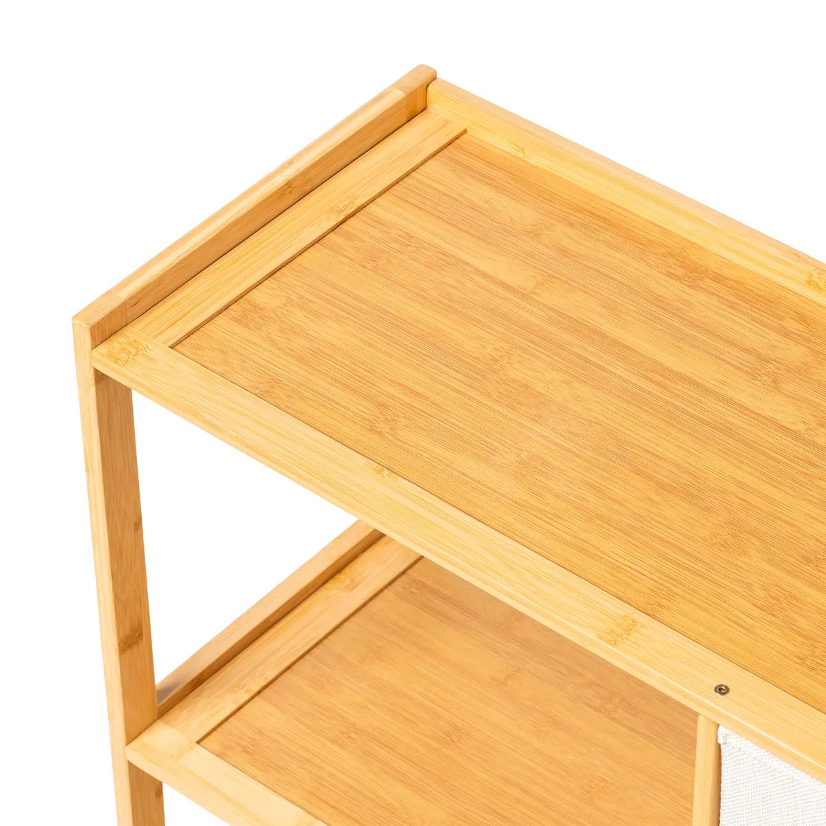 ATAA Estanteria con Cajonera Giant- Estantería de bambú Giant con 3 cajones de Tela – Mueble Organizador sostenible y Ligero – Ideal para Dormitorio, habitación Infantil o Pasillo