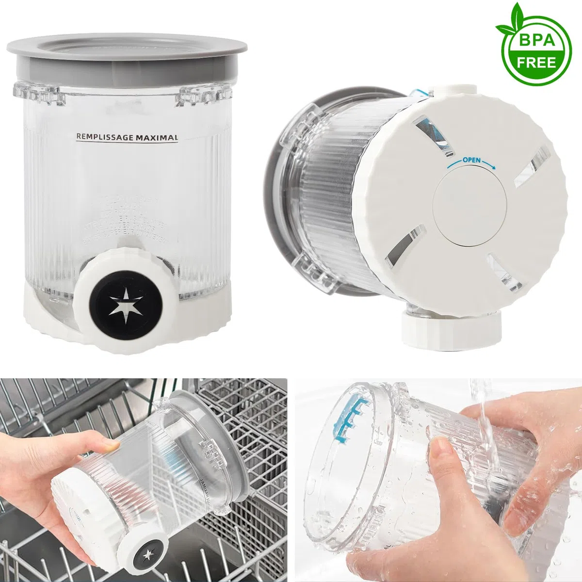 Recipientes para pintas y tapa Ninja Creami Swirl compatibles con NC700 701 NC701Q CN701CO Ninja Creami Swirl Pints, sin BPA y apto para lavavajillas (4 unidades con cuchara)