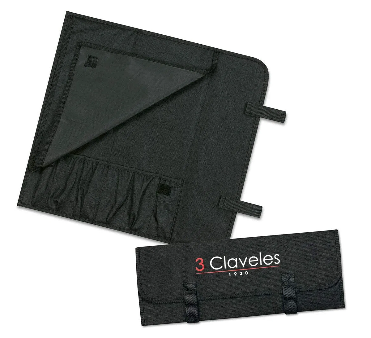 3 Claveles - Estuche Profesional Porta Cuchillos, Lona Rígida Lavable, hasta 6 Piezas