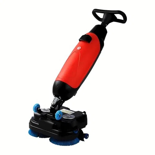 Estropajo de suelo comercial, cepillo doble giratorio, mini máquina de limpieza de suelos eficiente