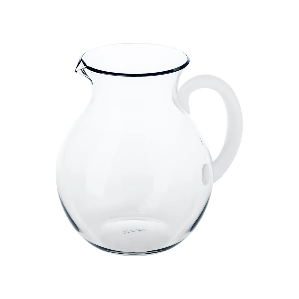 GUZZINI Dolcevita - Jarra de globo de 64 onzas con boquilla, transparente, 100% plástico reciclado, irrompible y sin BPA, jarra de agua, jarra de té helado para restaurante y hogar