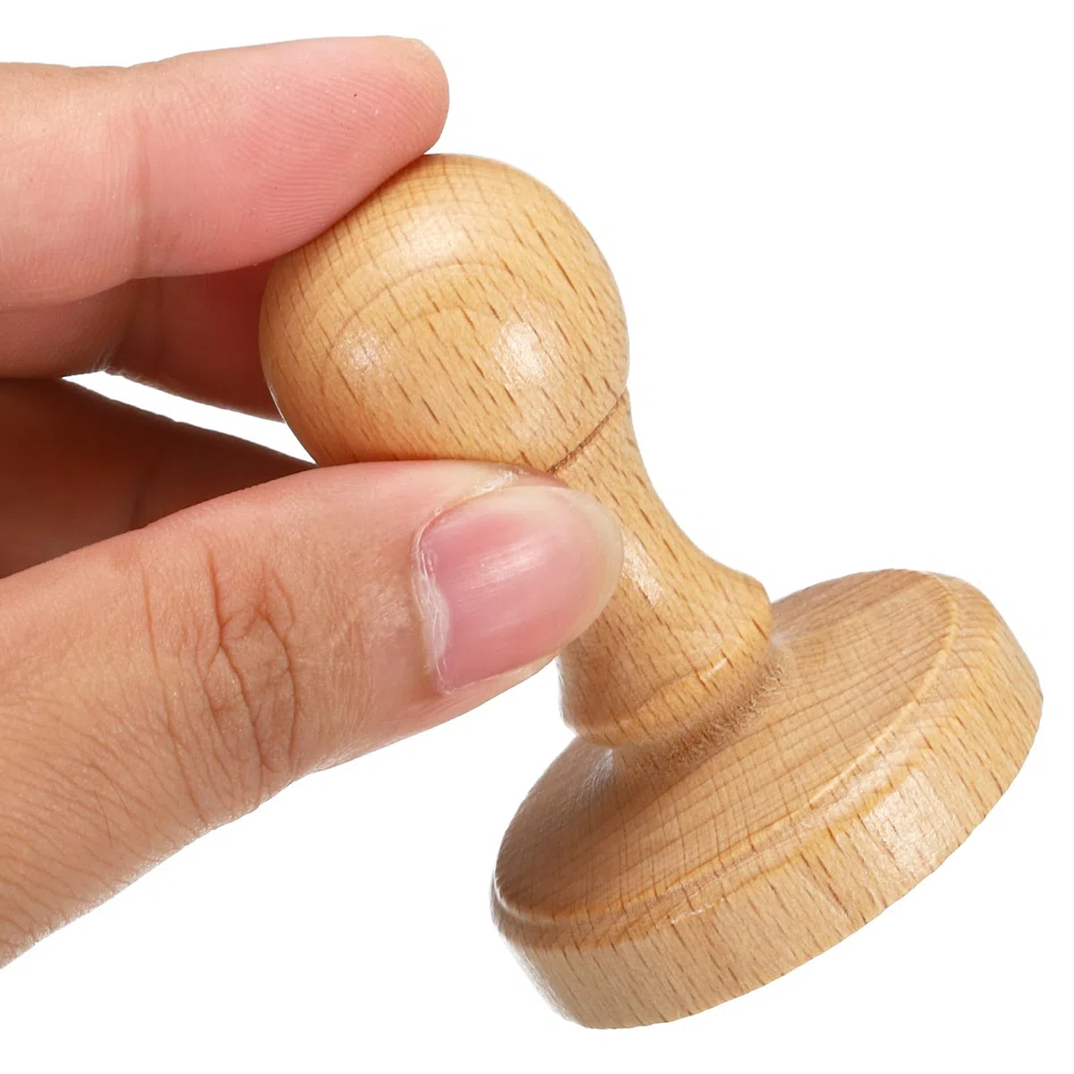 PATIKIL Mango de Madera para Sellos de 45 mm Pack de 5 Pomos de Madera para Sellos Tiradores de Cajón para Crear Sellos Manualidades Scrapbooking Marrón