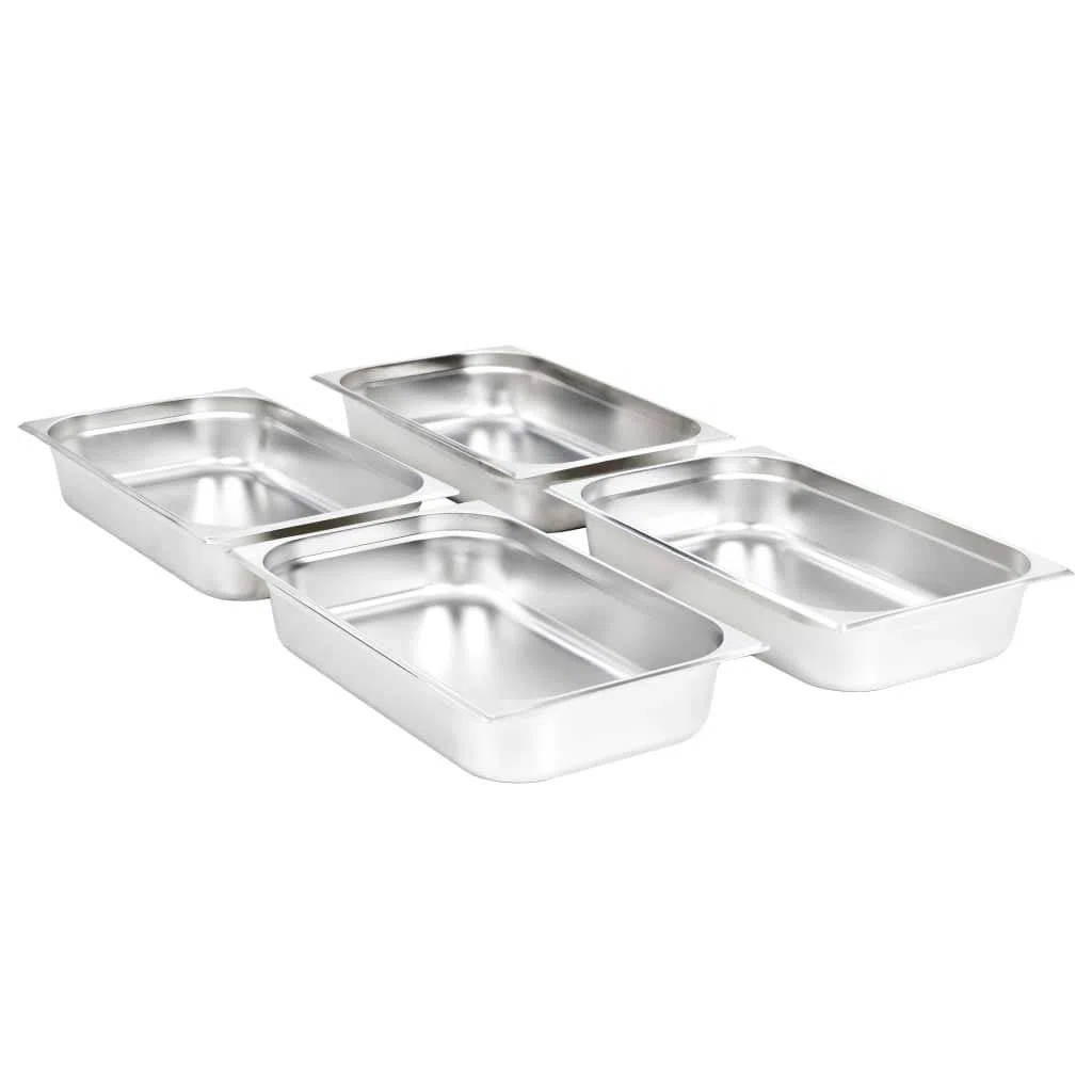 Accesorios para electrodomésticos de cocina Gastronorm contenedores 4 piezas GN 1/1 100 mm acero inoxidable hogar y jardín