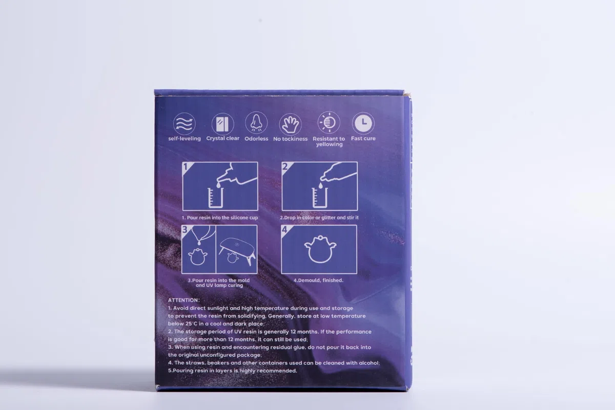 VidaRosa Kit de resina UV VIDA ROSA de 200 g, súper transparente con lámpara UV, varilla de silicona para agitar, taza medidora y almohadilla de silicona.