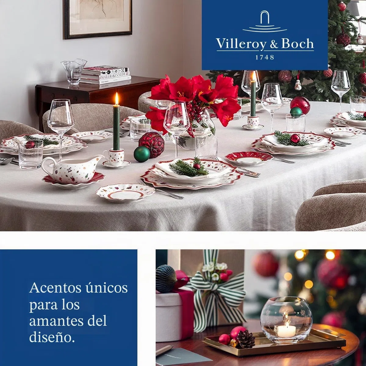 Villeroy & Boch – Toy's Delight Specials plato de presentación, plato grande para pizza, tartas, plato de servicio de porcelana, vajilla navideña, 30 cm Ø, apto para lavavajillas y microondas