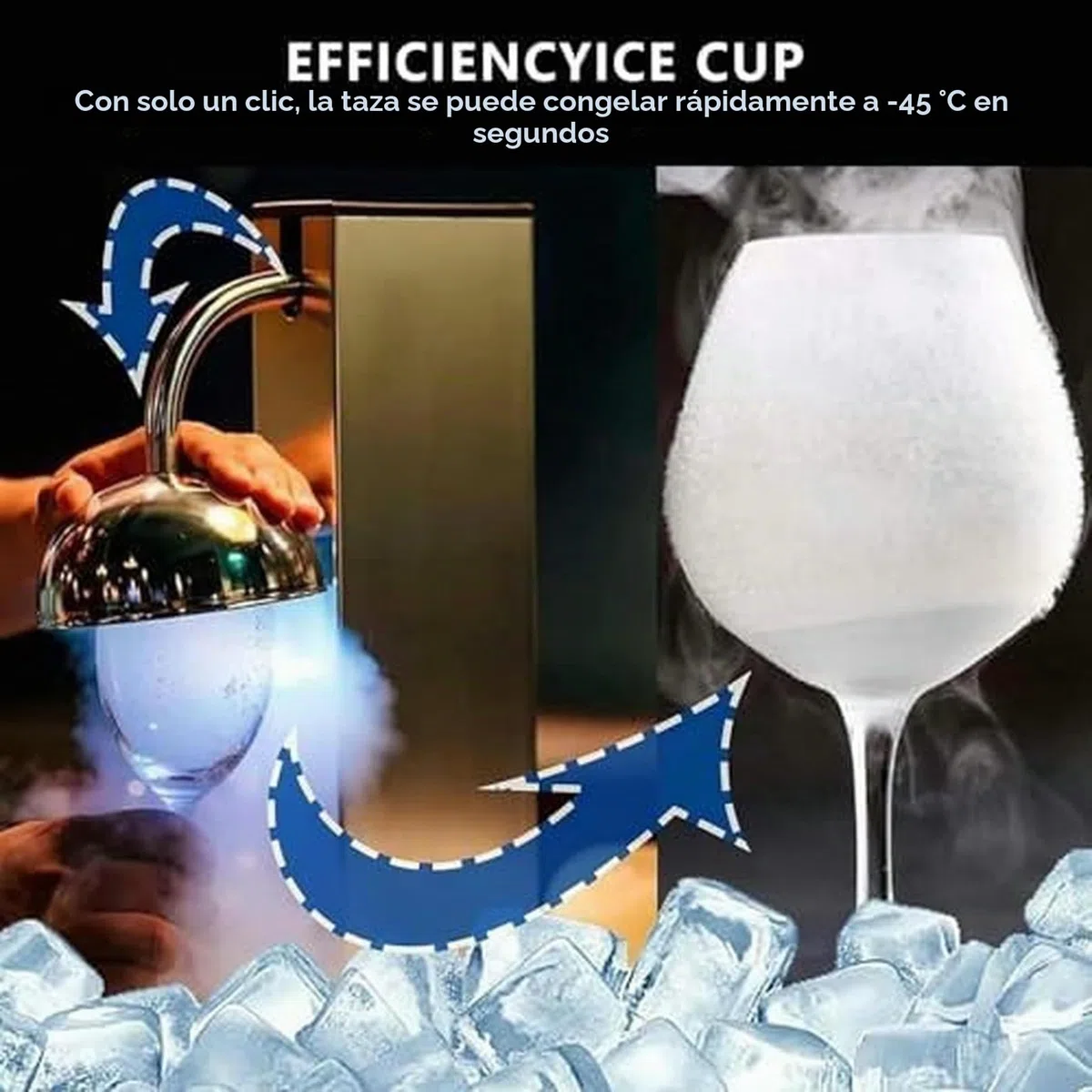 Escarchador de Copas: enfría al Instante Copas y Vasos de Vino para Bares, restaurantes y Uso doméstico.