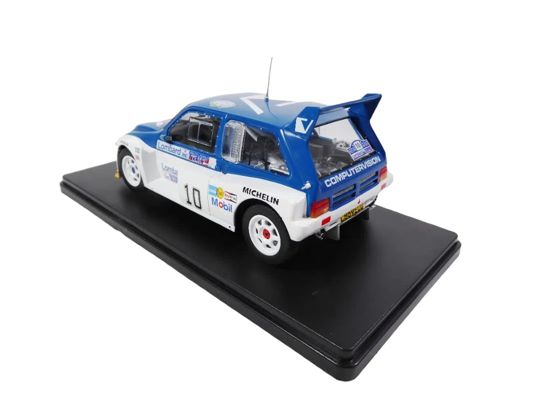 OPO 10 - Coche en Miniatura reproducido en Escala 1/24 Compatible con MG Metro 6R4 Pond - RAC Rally GB 1985 - RVQ21