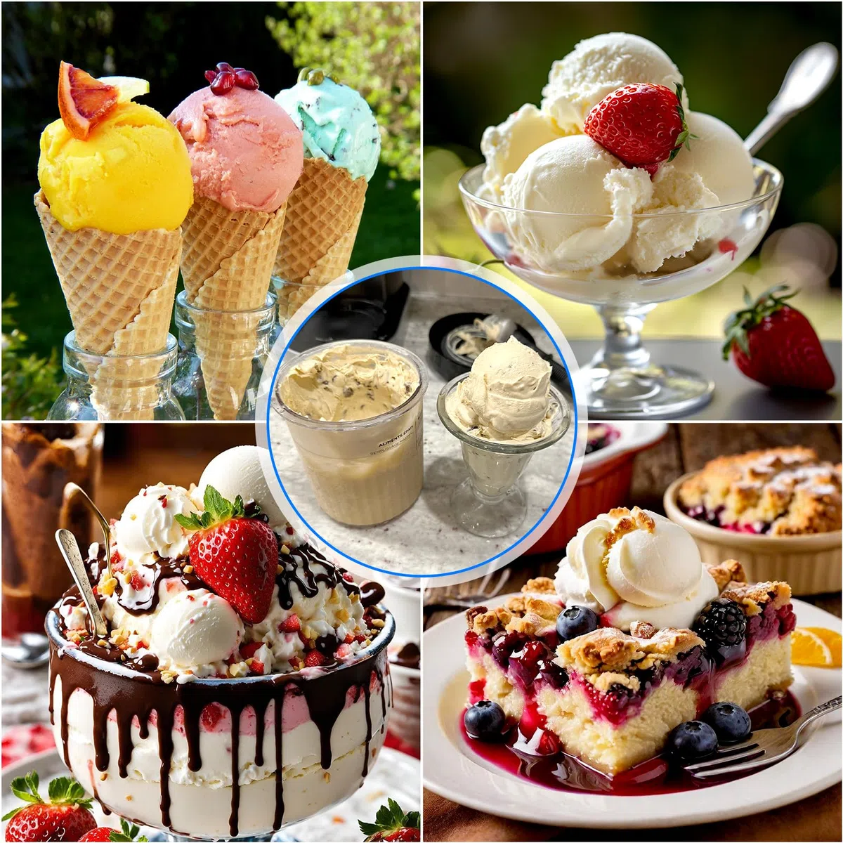 Hejo 4 Piezas Recipiente de Helado para Ninja Creami Deluxe Pints, 680 ML Recipiente para NC500 NC501, Dessert Tubs de Helado con Tapa y Cuchara, Accesorios para Ninja Ice Creami