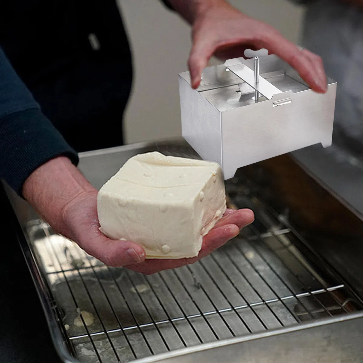 Fabricante de Panir Acero Inoxidable - Molde Para Queso Con Drenaje Y Bandeja Goteo,Fabricante De Panir Acero Inoxidable Ajustable A Presión Para Cocina Hogar Y Familia