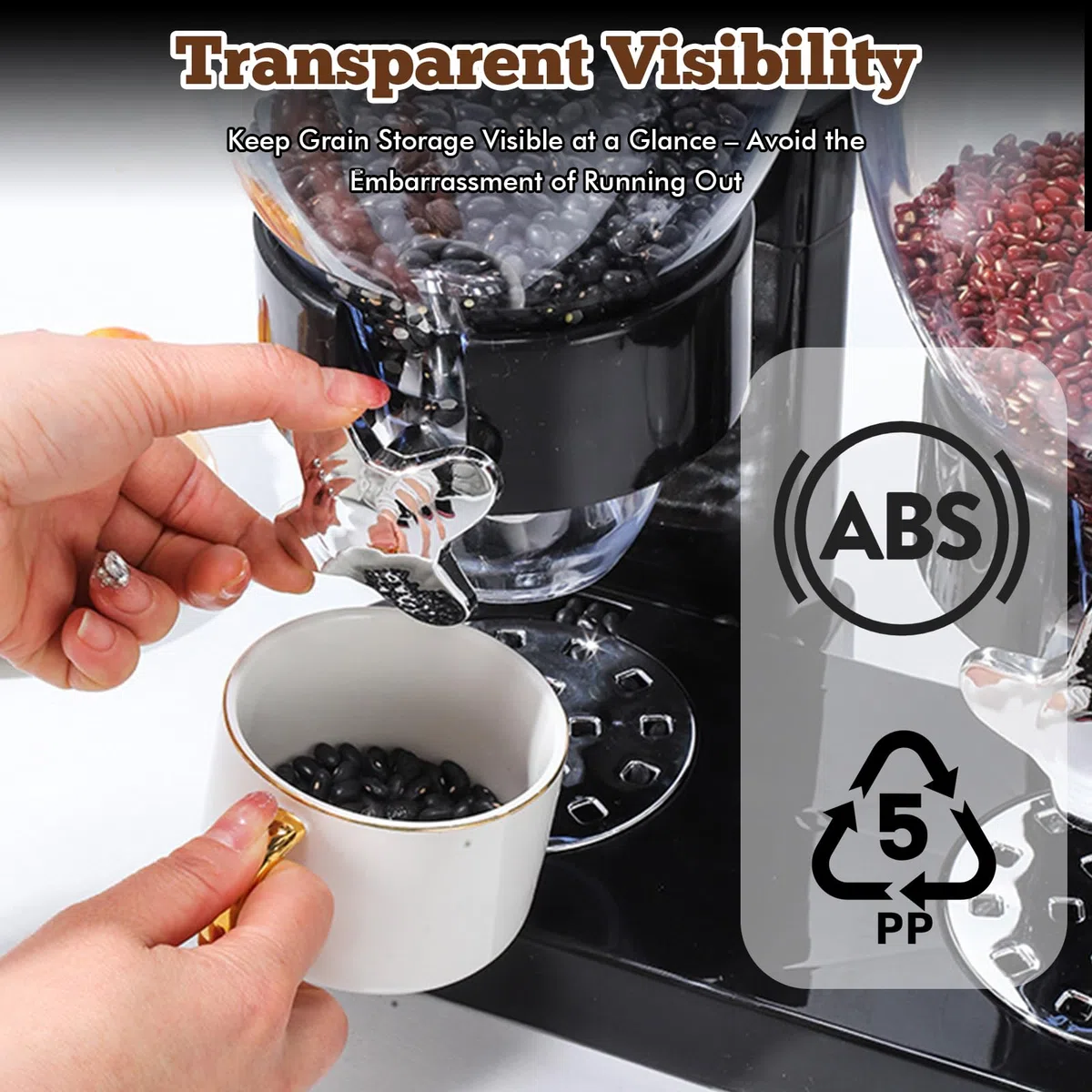 2 dispensadores de cereales dobles: 4 L, dispensador de cereales transparente con doble barril, dispensador hermético de copos de maíz, para cocina, despensa, cereales, dulces, 41 x 19,5 x 34