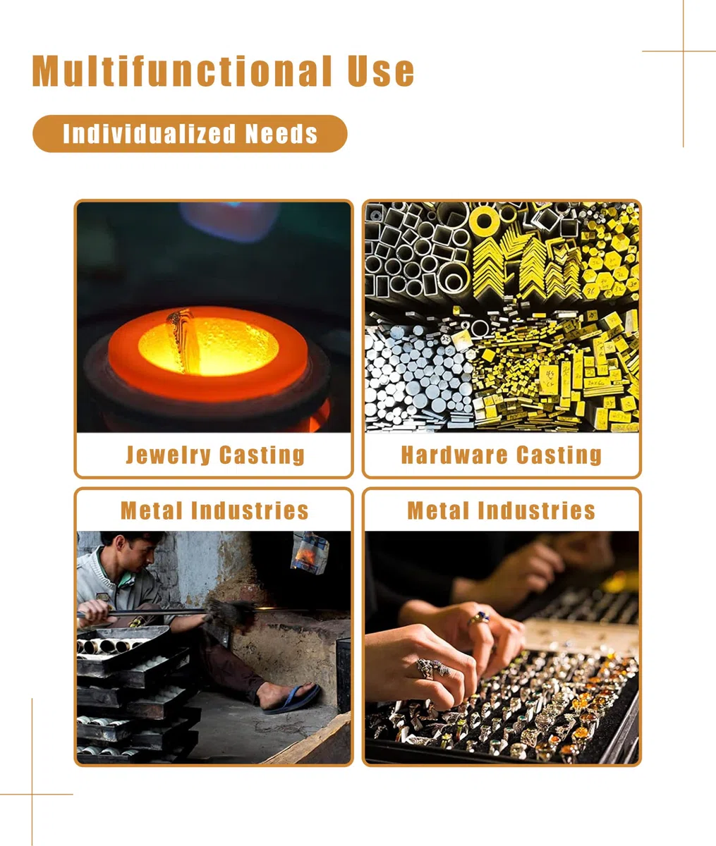 Gugxiom Caja de de Fundición, Molde de Fundición de Joyería Cilíndrico de Aluminio, Fabricación de Joyas de Bricolaje, Horno de Caja de de Fundición Resistente a
