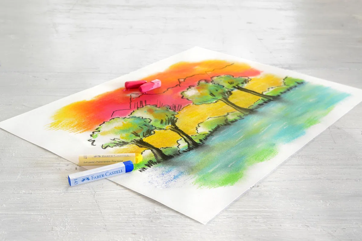 Faber-Castell 128336 - Estuche de Cartón con 36 Tizas Pastel - Multicolor