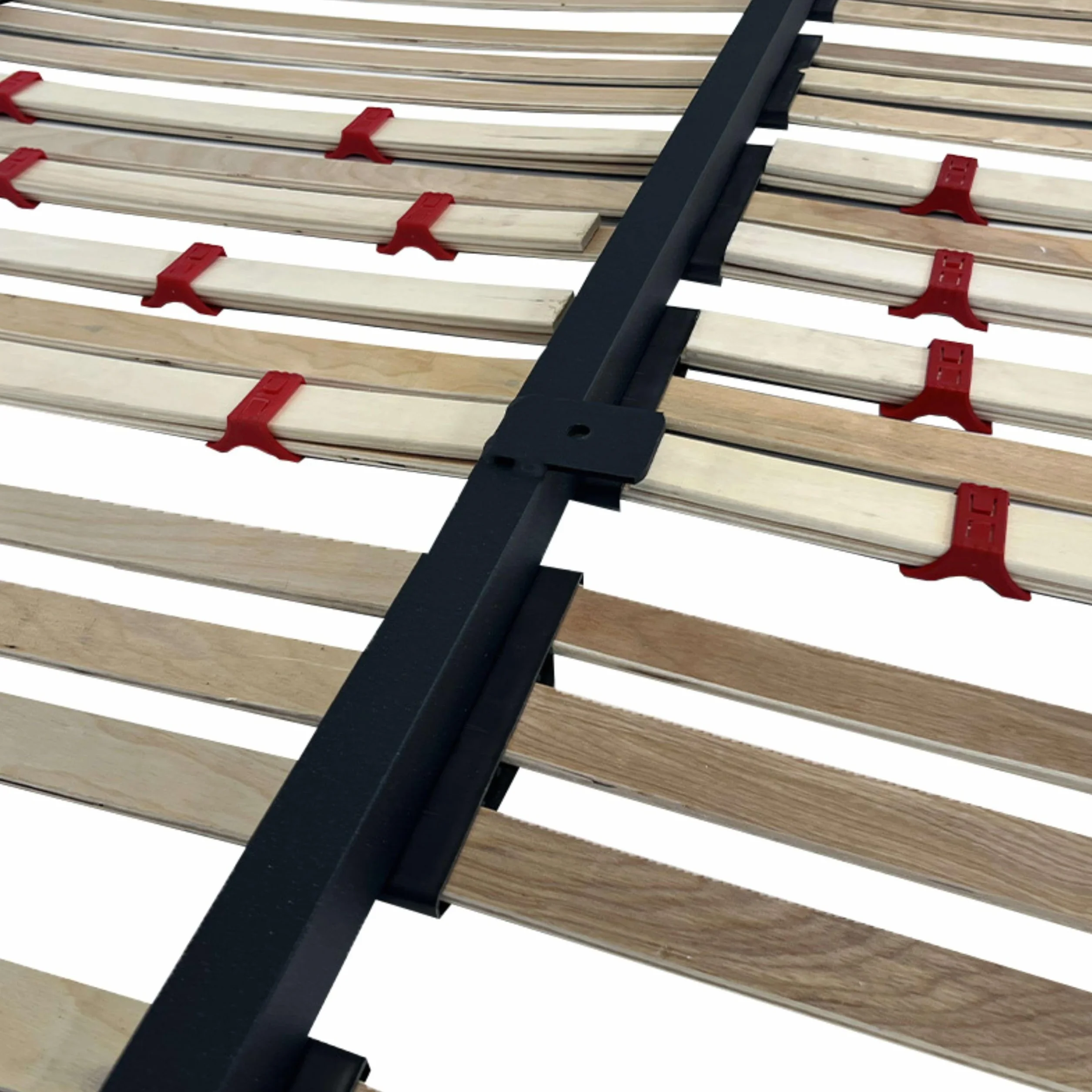 Miroytengo Somier 90x200 cm multiláminas con Reguladores Lumbares, Firmeza Adaptable, Tubo 40x30 mm y Laminas de Haya Natural (Sin Patas)