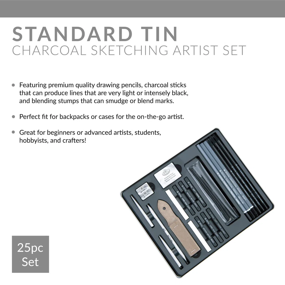Royal & Langnickel RSET-ART2711 - Set de carboncillo de diseño artístico