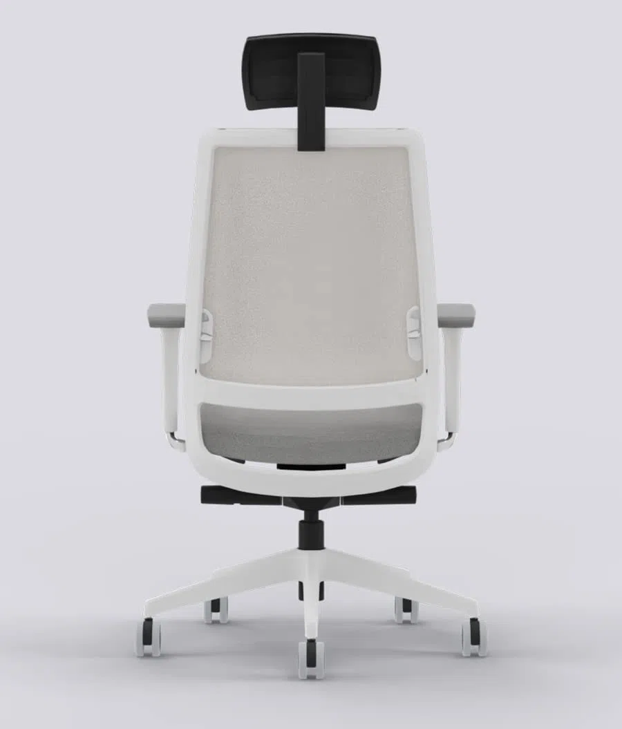 Silla de Oficina ergonómica Blanca Gris Top Gama Profesional Sense Silla o sillón de Escritorio