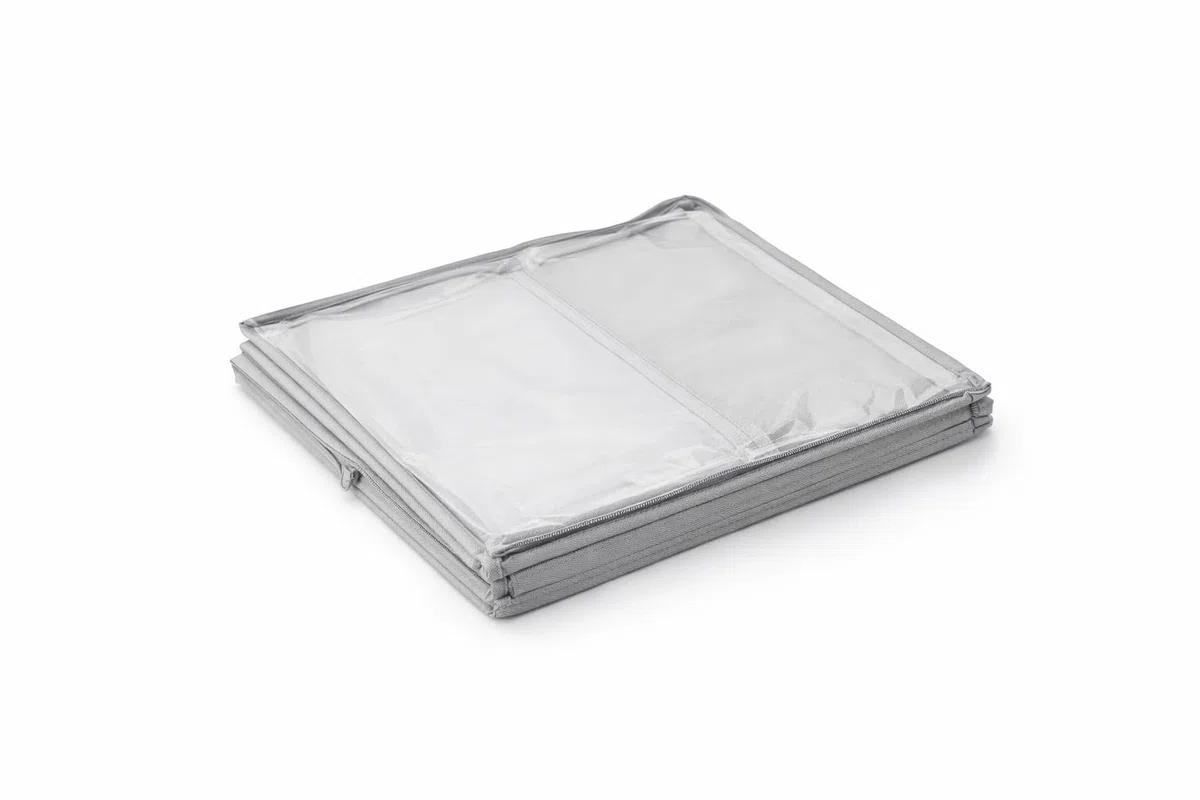 Genérico Organizador de Zapatos Ajustable 16 Compartimentos – Caja Organizadora con Separadores Flexibles, Multiuso para Zapatos Grandes, Ropa y Accesorios – Plegable con Tapa Transparente