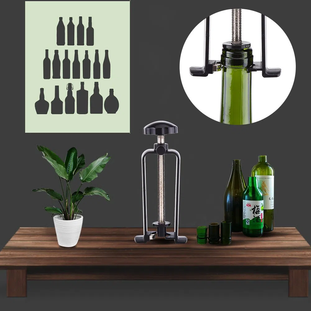 Cortador de Botellas de Vidrio, Corte de Cuello de Acero y Plástico con Precisión Puede Cortar una Variedad de Botellas, Herramienta de Reciclaje para Vasos o Jarrones,