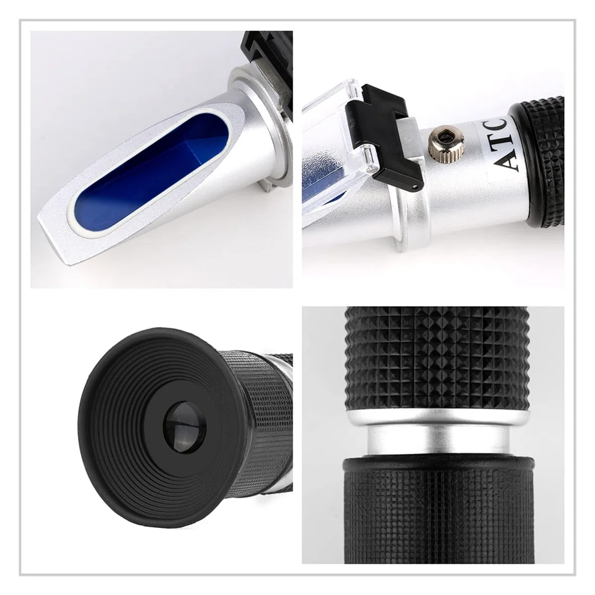 Refractómetro digital Brix, hidrómetro, 0~90% Refractómetro digital Alta concentración Brix Refractómetro Bebidas de azúcar Bebidas de azúcar ATC Herramienta de mano de apicultura Durable y fácil de