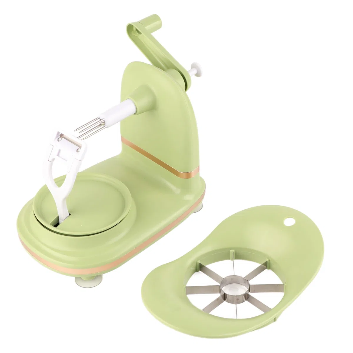 Pelador de Frutas pelador de manzanas Multiusos ,Fácil de Usar ,Seguro ,Eficiente ,Máquina para Pelar Frutas ,Cuerpo Exquisito de PP con Cortador de Frutas para Obieraczki