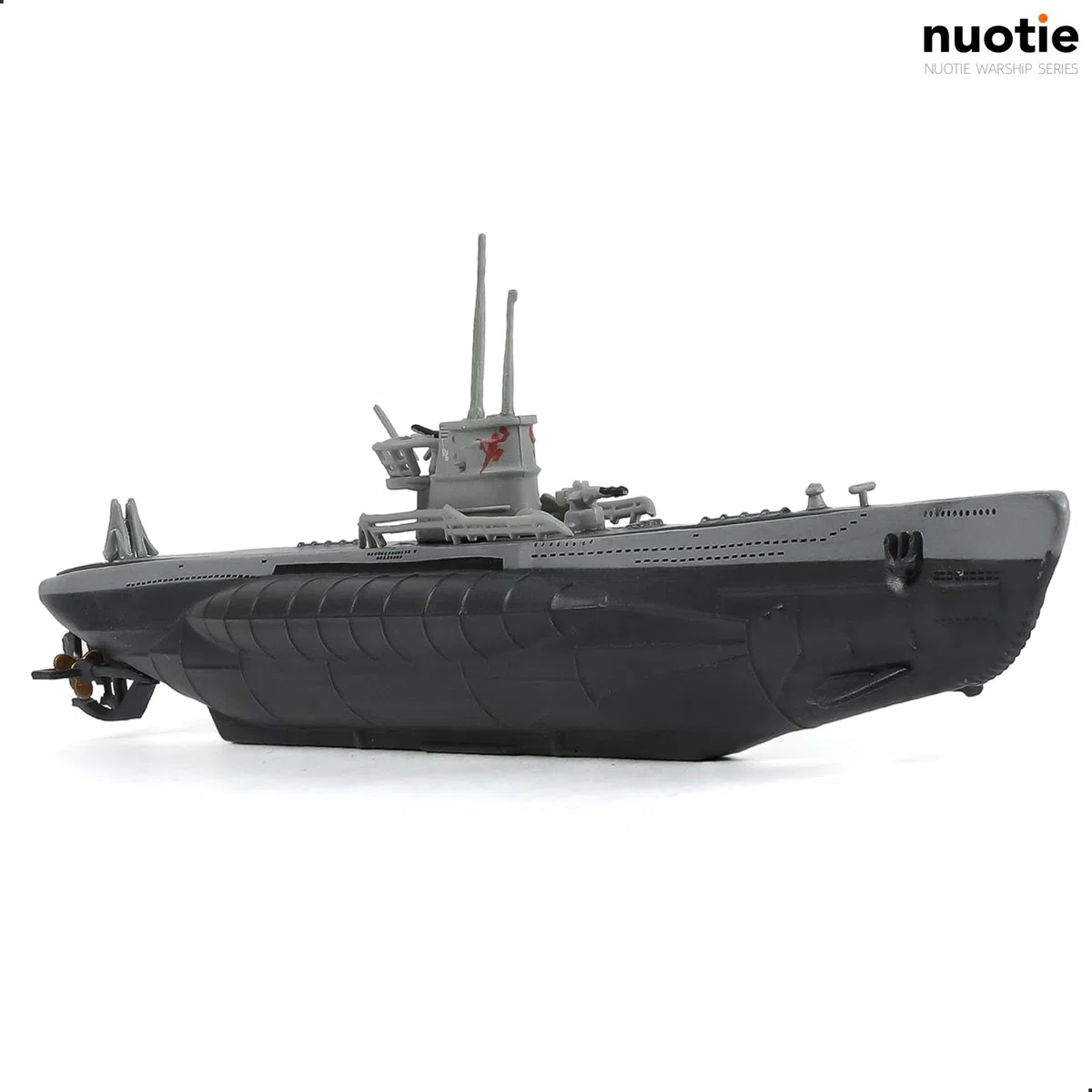 NUOTIE 1/350 U-552-1941 - Modelo militar alemán Kriegsmarine Submarino de la Segunda Guerra Mundial Roter Teufel U-Boat modelo Warld War II aleación de metal fundido a presión con soporte de