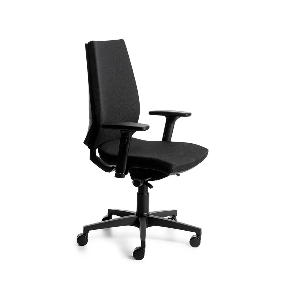 Rocada Silla Profesional 922-4 Carcasa Negra y tapizado Negro. Incluye Brazos Regulables