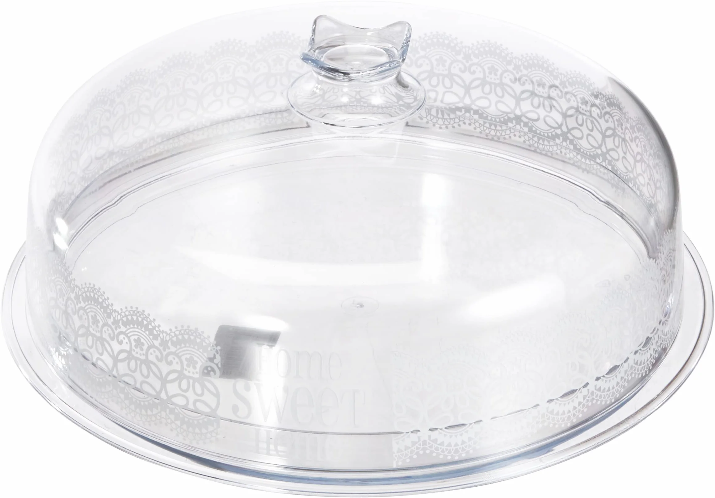 Cosmoplast S.P.A 6425 - Plato para tarta Cosmopl.26 cm Home BCO 1397, Mix, transparente