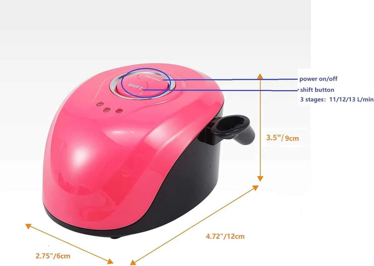 CYBERNOVA Mini Conjunto de compresor de aerógrafo Kit de aerógrafo de Pistola de pulverización de Doble acción para Maquillaje, decoración de Pasteles, Manualidades, Pintura de uñas, Arte (Rojo)